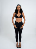 Cloud Brush Cross-Front Waist Leggings with Pockets