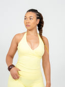 Cloud Brush Cross-Front Halter Top