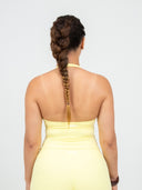 Cloud Brush Cross-Front Halter Top